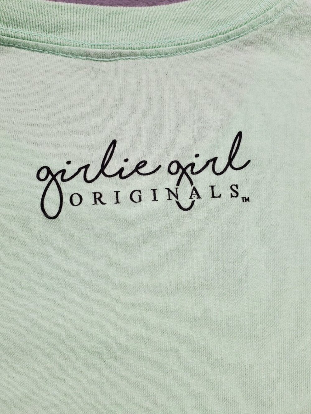 Girlie Girl Originals Selective Hearing Graphic T-shirt Mint Green Wm Sz 2X - Picture 5 of 9